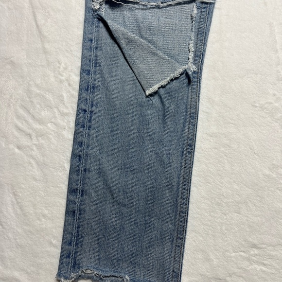 Agolde Blue Straight Leg Jeans Classic Denim - Picture 3 of 10